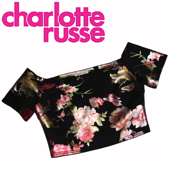 Charlotte Russe – Floral Cold Shoulder Crop Top - Picture 5 of 11